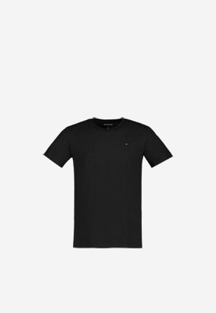 Czarna koszulka męska z bawełny organicznej