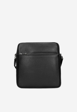 Čierna kožená pánska taška – pomocník každého elegána 80138-51