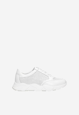 Białe ażurowe sneakersy damskie 46094-59
