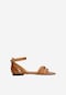 Štýlové dámske sandále z hnedej lícovej kože 76015-53