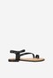 Płaskie sandały damskie w kolorze czarnym 76047-51