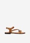 Brązowe skórzane sandały damskie na lato 76048-52