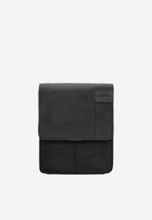 Praktická a vkusná pánska taška z čiernej kože 80043-91