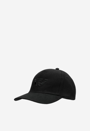 Czarna czapka z daszkiem z haftowanym logo 96009-11