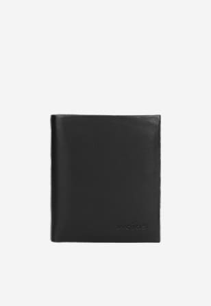 Jednoduchá dámska kožená peňaženka v čiernej farbe