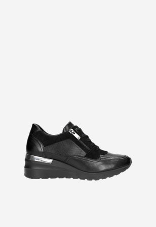 Originální dámské sneakers z kvalitní černé kůže 46091-71