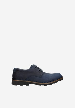 Elegantní pánské kožené boty v granátové barvě 5084-05