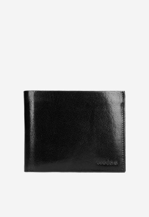 Czarny klasyczny portfel męski 