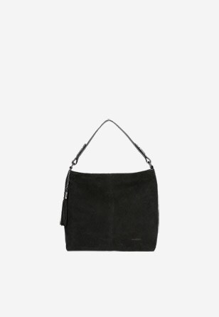 Velká černá dámská kabelka z kombinace kůží 6890-81
