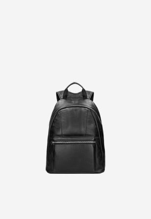 Minimalistický černý pánský batoh z hladké kůže 80143-51