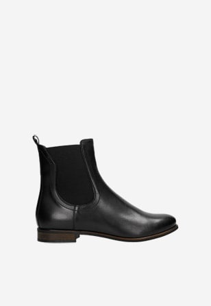 Černé dámské kotníkové boty typu chelsea 55060-51