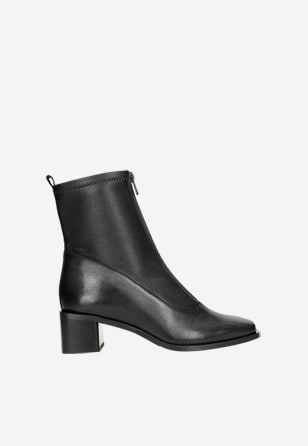 Minimalistické černé dámské kotníkové boty