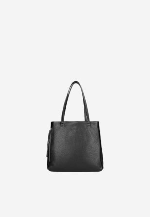 Velká černá dámská kabelka z kvalitní hladké kůže 80188-51