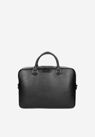 Čierna pánska kožená taška na notebook ako skvelý spoločník 80151-51