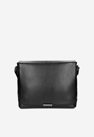 Minimalistická čierna dámska kabelka z prírodnej kože 80149-51