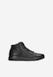 Volnočasové pánské kotníkové boty z černé kůže 24025-51