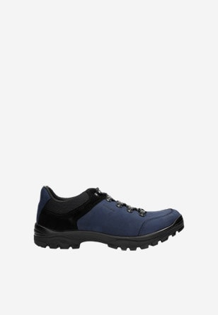 Granátové pánské šněrovací boty s černými detaily