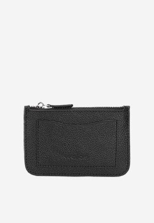 Mini peňaženka pánska z čiernej lícovej kože