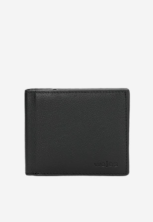 Czarny klasyczny portfel męski 
