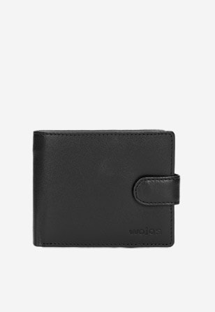 Czarny portfel męski zapinany na zatrzask 91047-51