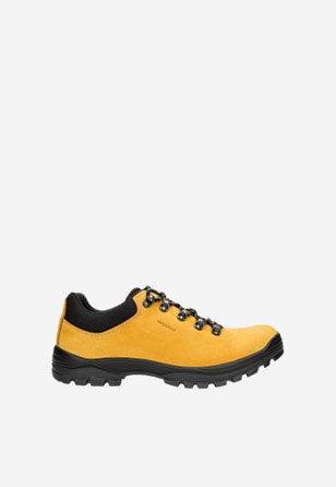 Žltá pánska športová obuv z odolnej kože crazy horse 10069-27