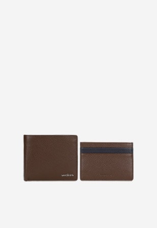 Pánske kožené peňaženky v tmavej hnedej farbe