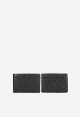 Zestaw prezentowy dla mężczyzn - czarny portfel i etui na karty 92905-51
