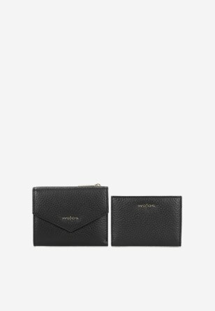 Zestaw prezentowy - dwa czarne portfele damskie
