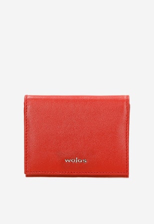 Mini peňaženka dámska z červenej lícovej kože
