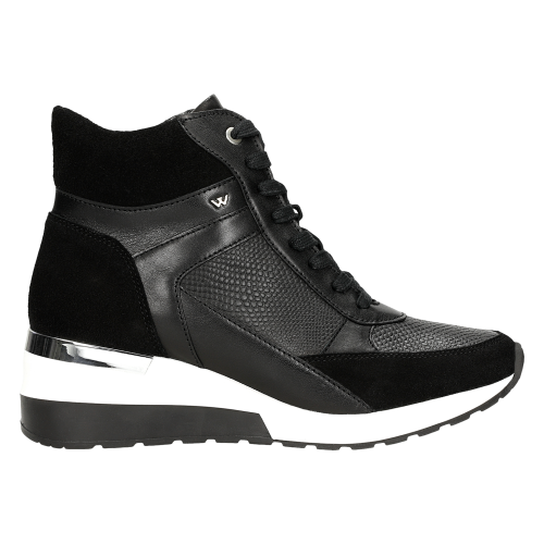 Czarne Damskie Jesienne Sneakersy O Oryginalnym Designie